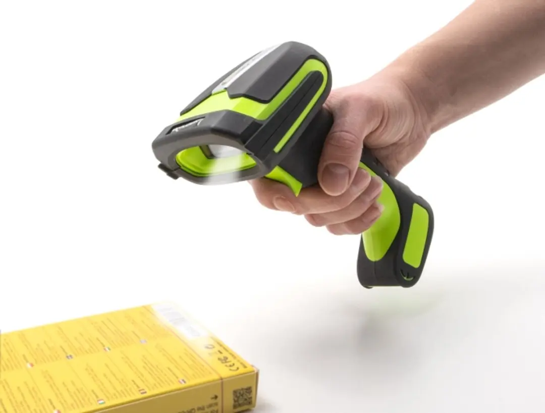 Delock 90588 Industriële Barcode Scanner 1D/2D - Bluetooth/433 MHz - Zwart/Groen