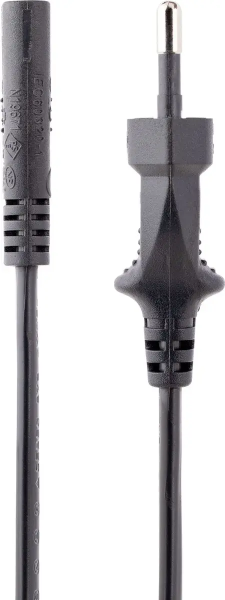 Startech 752E-3M-POWER-LEAD Laptopstroomkabel - 3m - EU naar C7 - Zwart
