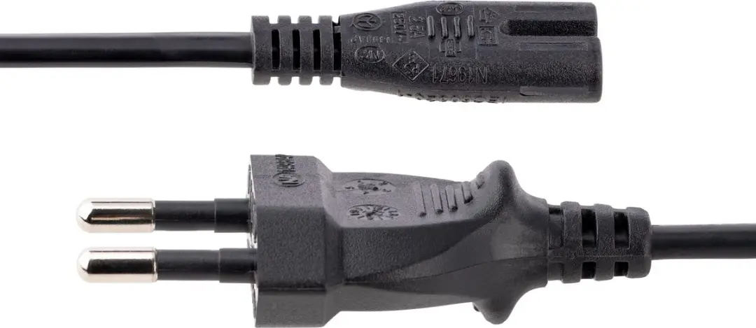 Startech 752E-3M-POWER-LEAD Laptopstroomkabel - 3m - EU naar C7 - Zwart