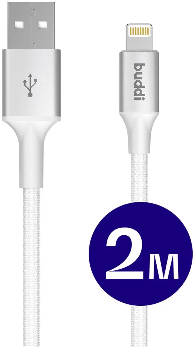 Buddi Flex USB-A naar Lightning Kabel 12W 2M