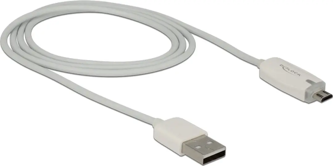Delock USB 2.0 A Male naar Micro Male Kabel 1m - Zwart