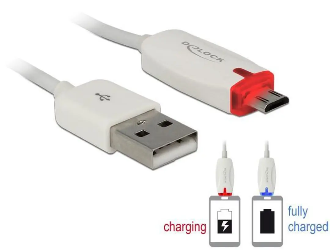 Delock USB 2.0 A Male naar Micro Male Kabel 1m