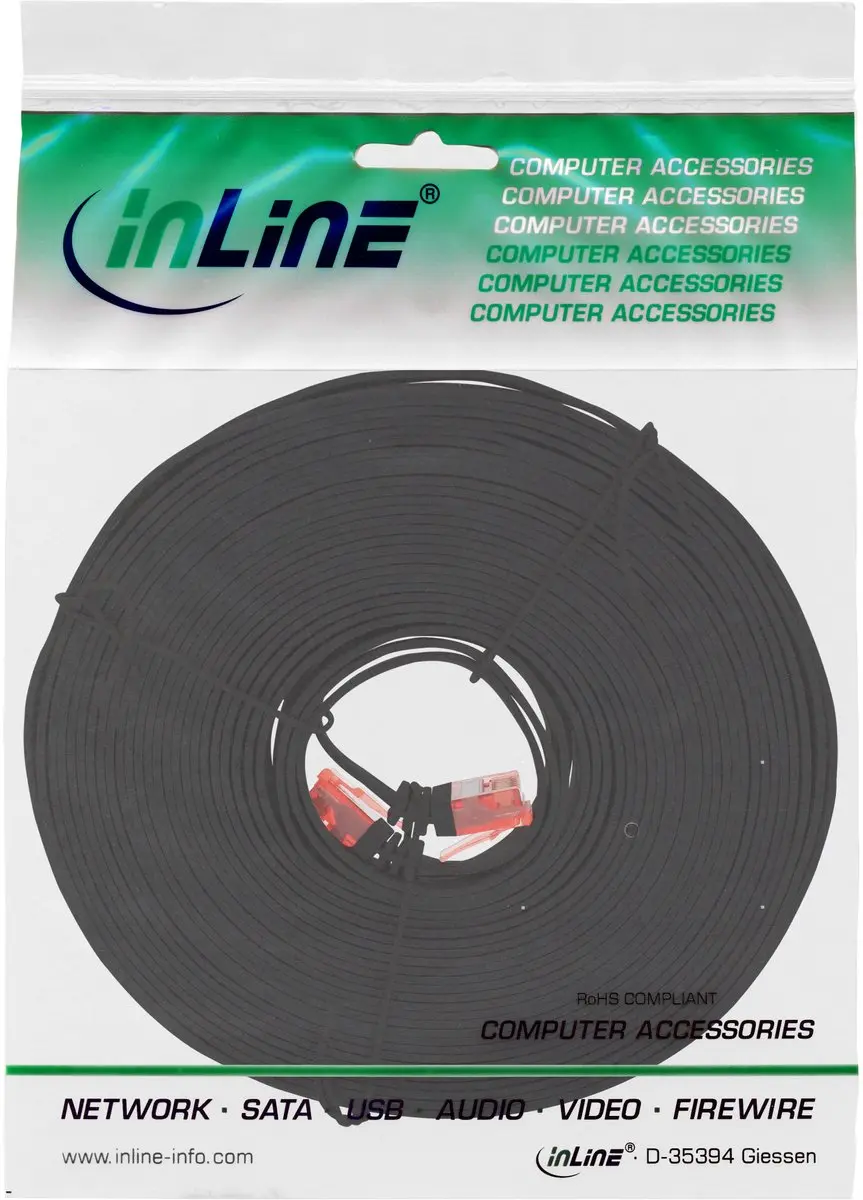 InLine Patchkabel U/UTP Cat.6 10m - Zwart
