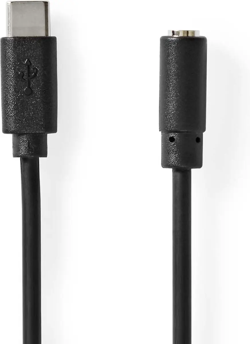 Nedis USB-C Adapter 3,5mm Vrouwelijk - 1m - Zwart