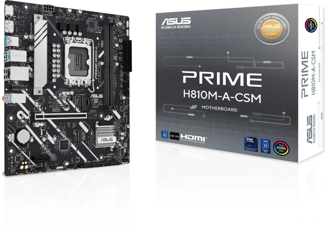 ASUS PRIME H810M-A-CSM Intel H810 LGA 1851 (Socket V1) micro ATX