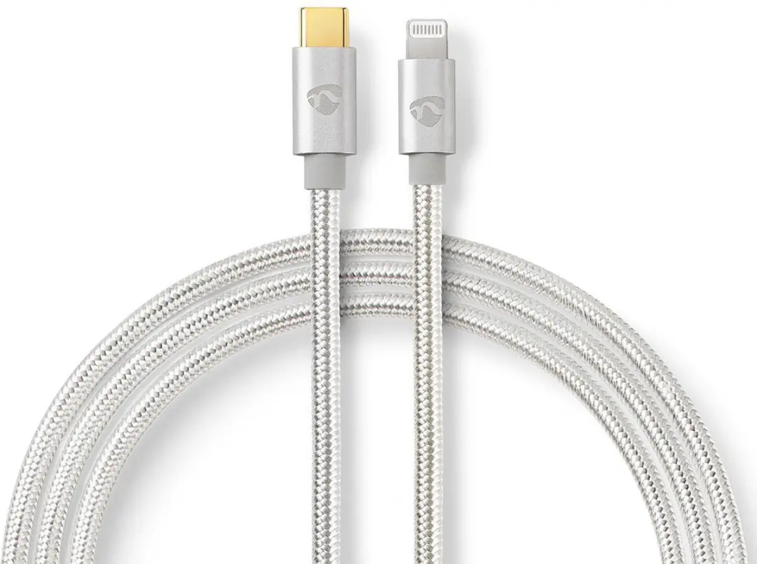 Nedis Lightning Kabel USB-C 8-Pins 1m - Verguld - Zilver