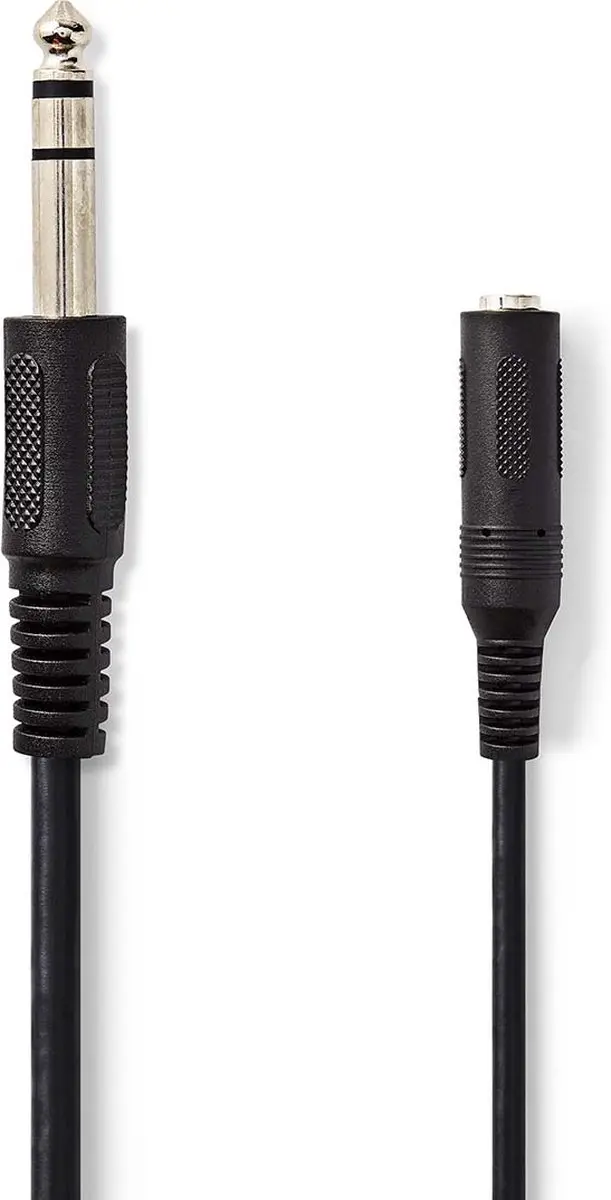 Nedis CAGL23050BK50 Stereo-Audiokabel 5m - 6,35mm M/F - Zwart