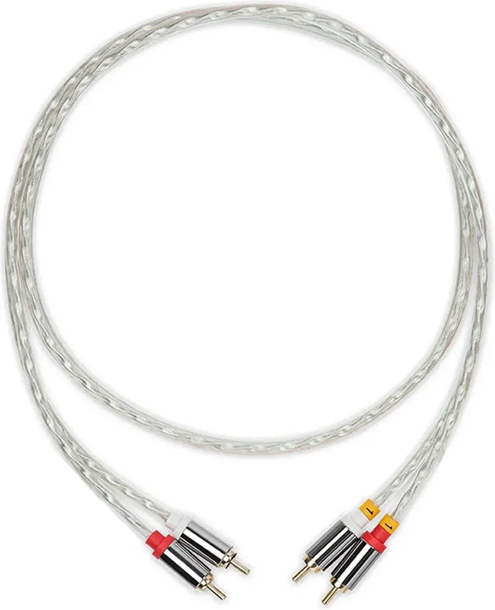 Pro-Ject Connect it Line E Interconnectkabel 2xRCA 0,82M - Transparant - afbeelding 2 van 3