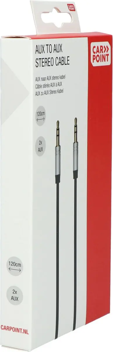 Carpoint AUX naar AUX Stereo Kabel 120cm