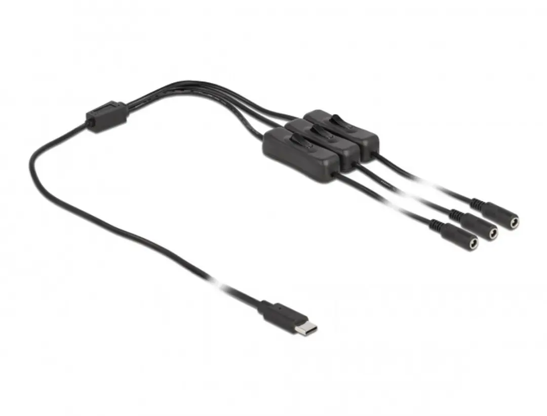 Delock USB-C DC Splitter 3x 5,5x2,1mm