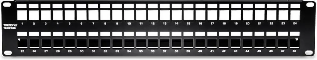 Trendnet TC-KP48S Patchpaneel 48-poorts - Zwart