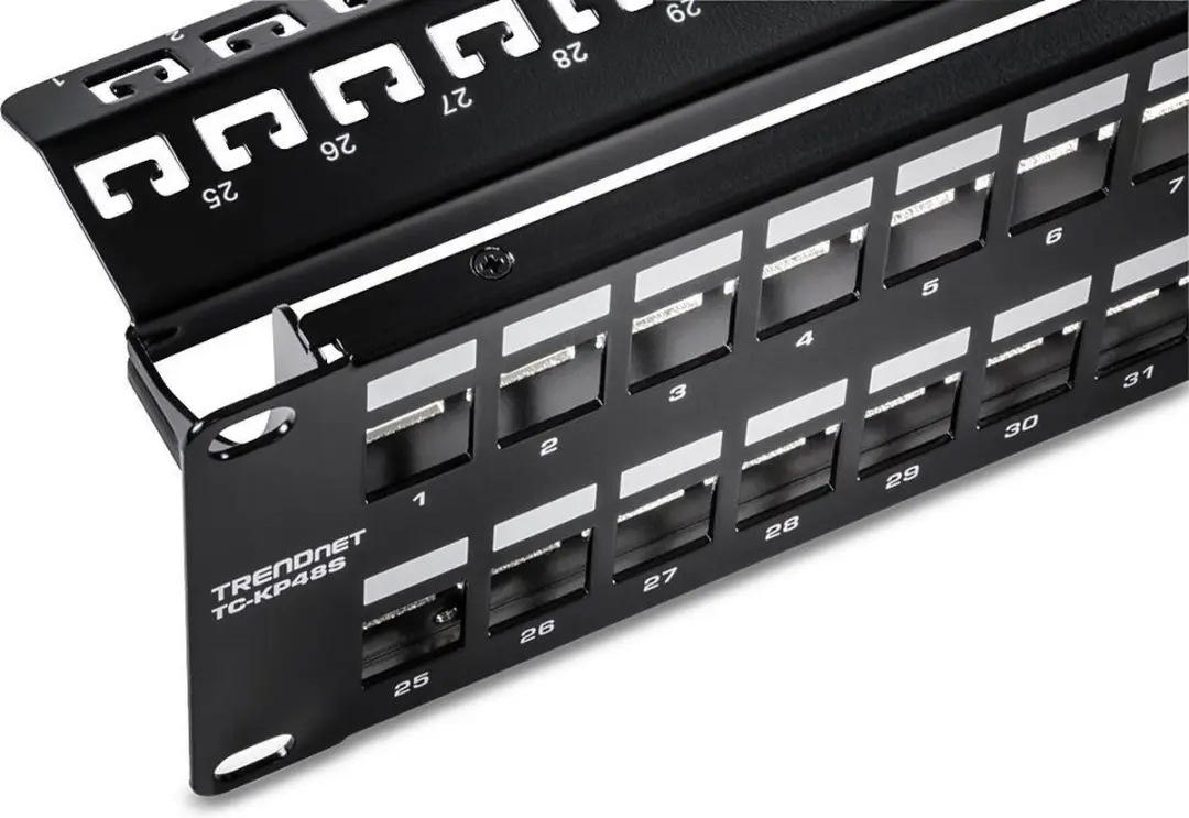 Trendnet TC-KP48S Patchpaneel 48-poorts - Zwart