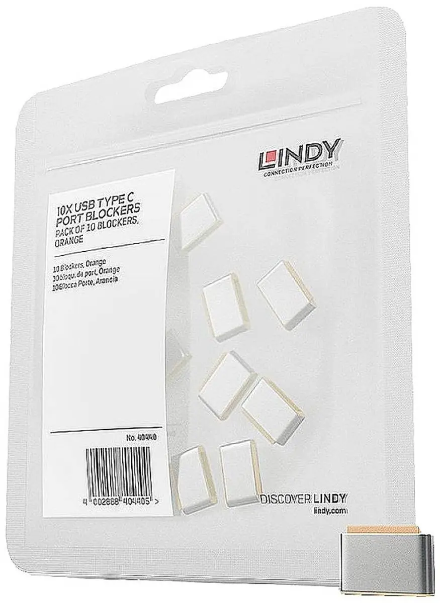 Lindy USB Type C Port Schloss oranje 10 stuks