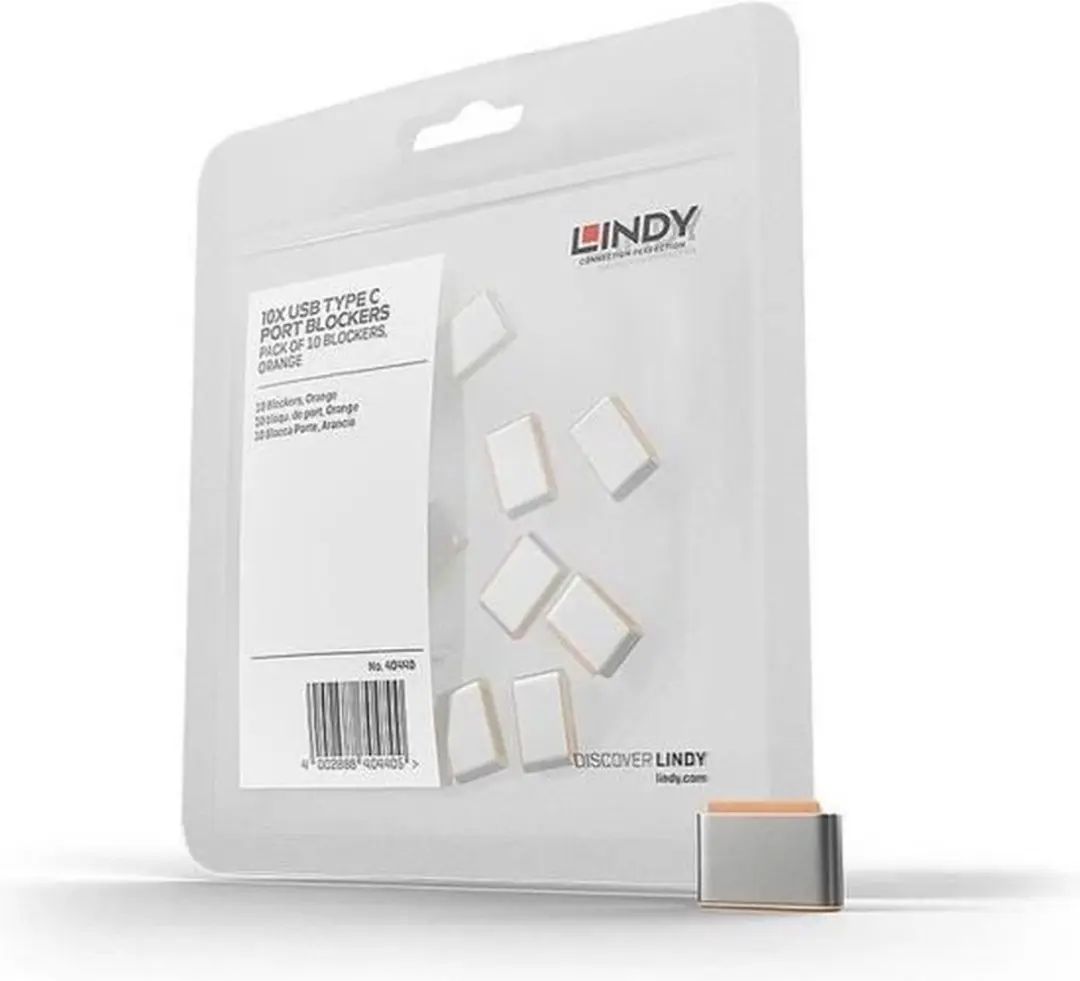 Lindy USB Type-C Poortslot - 10 Stuks - Oranje - afbeelding 6 van 6