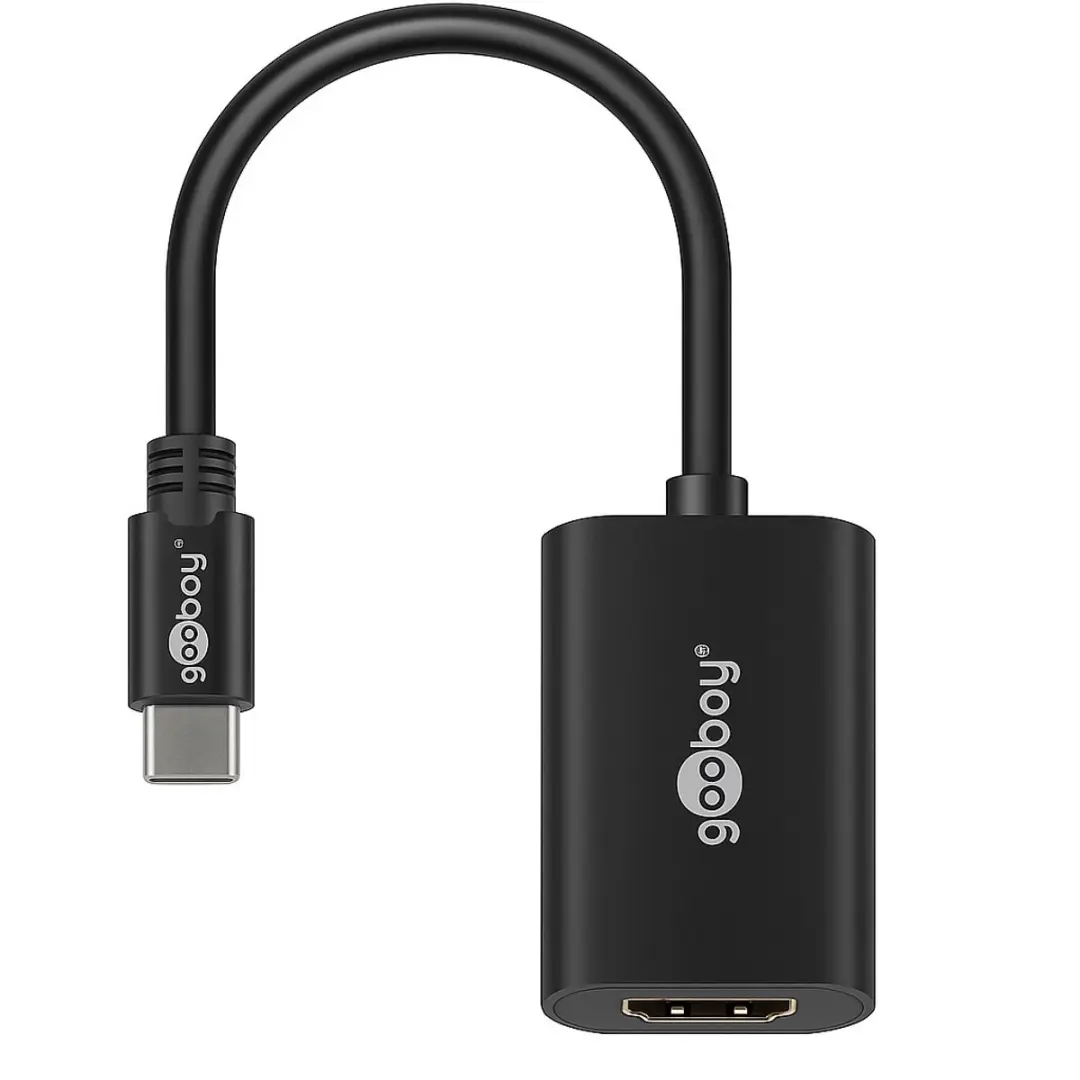 Goobay USB C naar HDMI Kabel 0,3m - 10 Stuks - Zwart