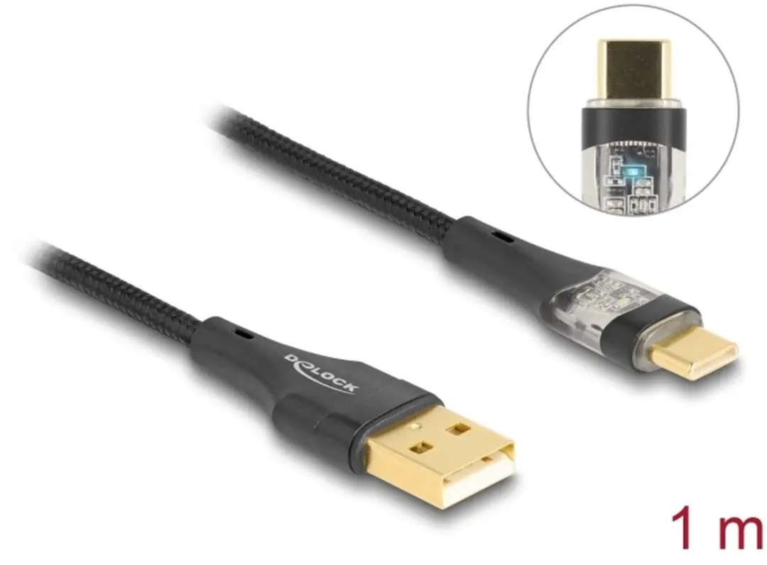 Delock USB 2.0 A naar C Kabel 60W