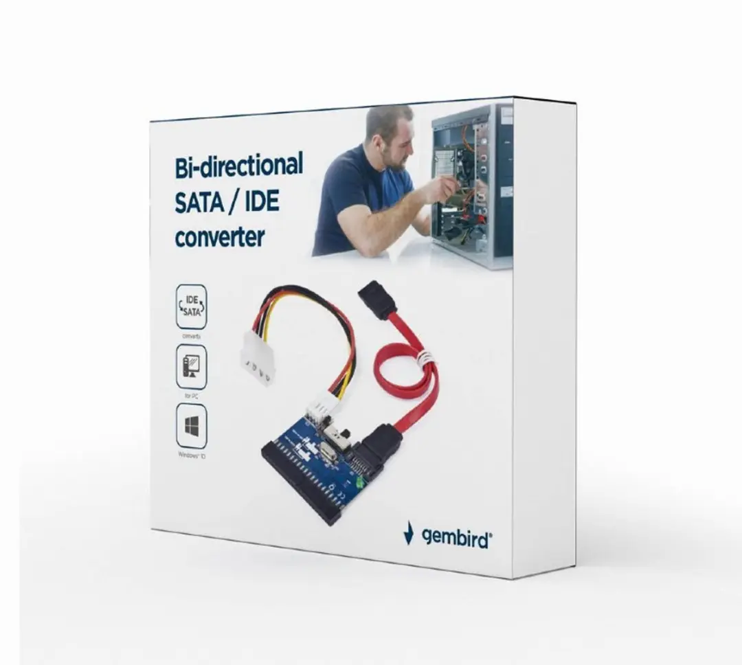 Gembird SATA-IDE-2 Bi-directionele Adapter - Zwart