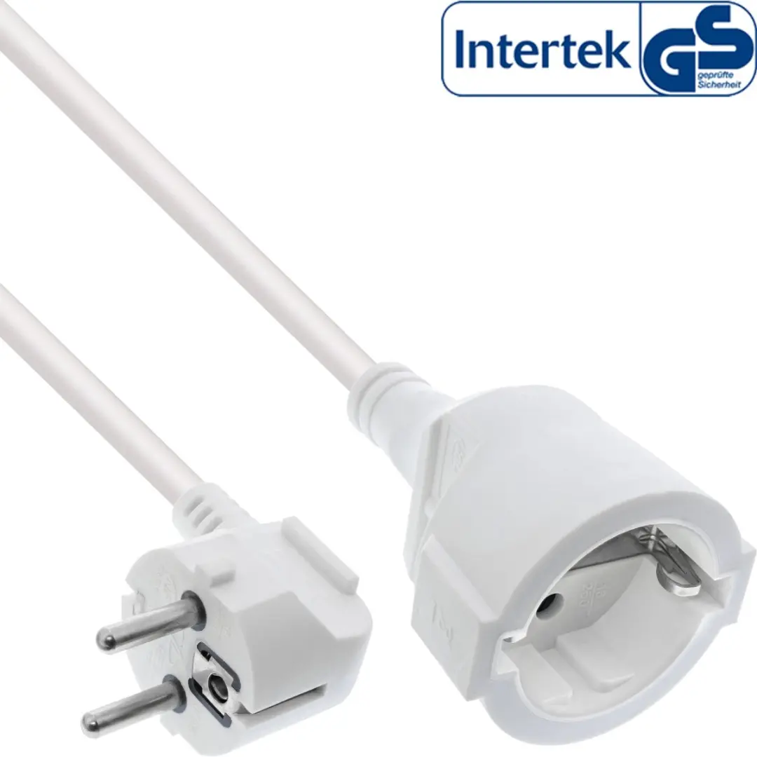 InLine CEE 7/7 7m Stroomverlengkabel - 3x1,50mm² - Wit