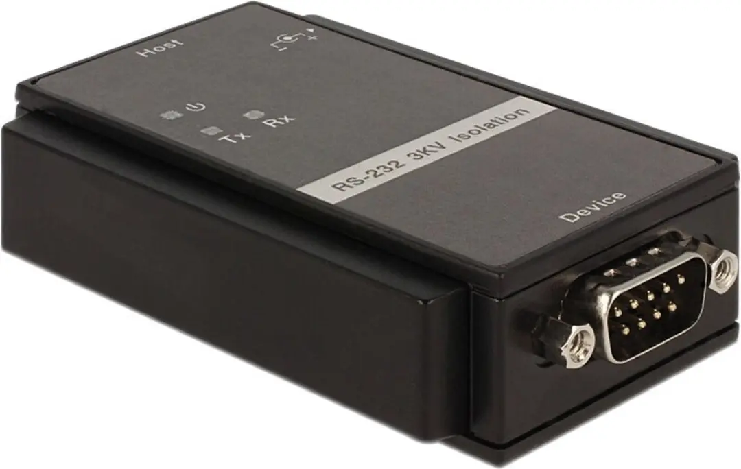 Delock RS-232 naar RS-232 Converter 62500 - 3 kV Isolatie - Zwart