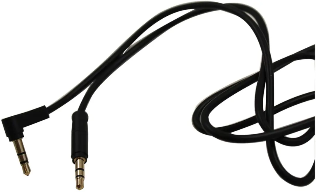 Scanpart AUX Kabel 1m Haaks - 3,5mm naar 3,5mm - Zwart