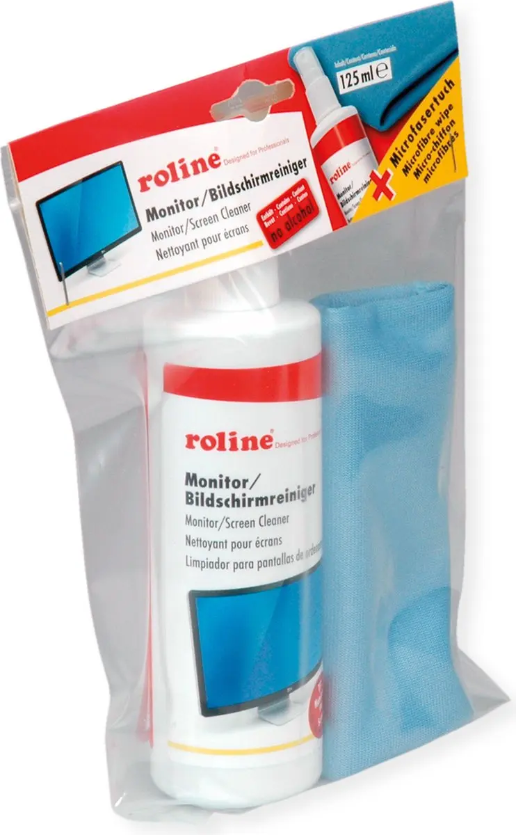 Roline TFT Beeldschermreiniger 250ml - inclusief microvezeldoek - afbeelding 6 van 6