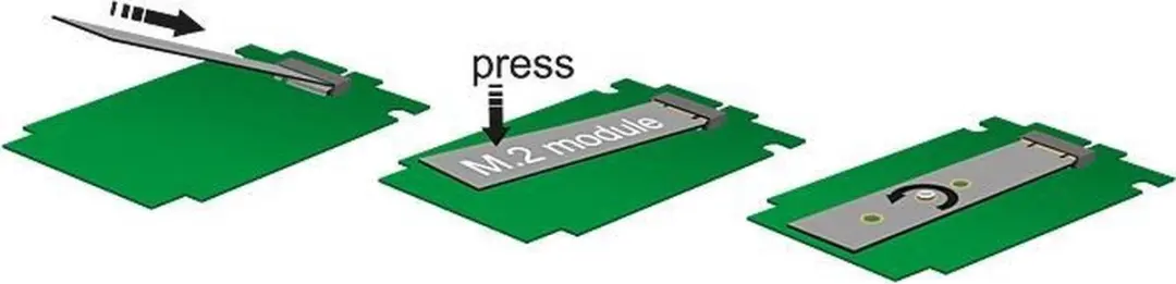 Delock SATA naar M.2 Key B Converter 62544 - Groen