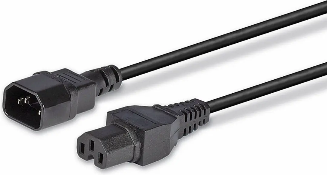 Lindy IEC C14-C15 Verlengkabel 2m - Zwart