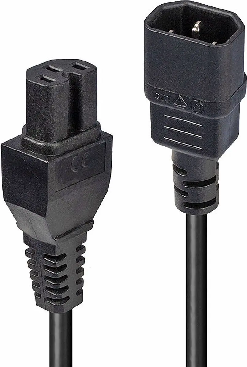 Lindy IEC C14-C15 Verlengkabel 2m - Zwart - afbeelding 6 van 6