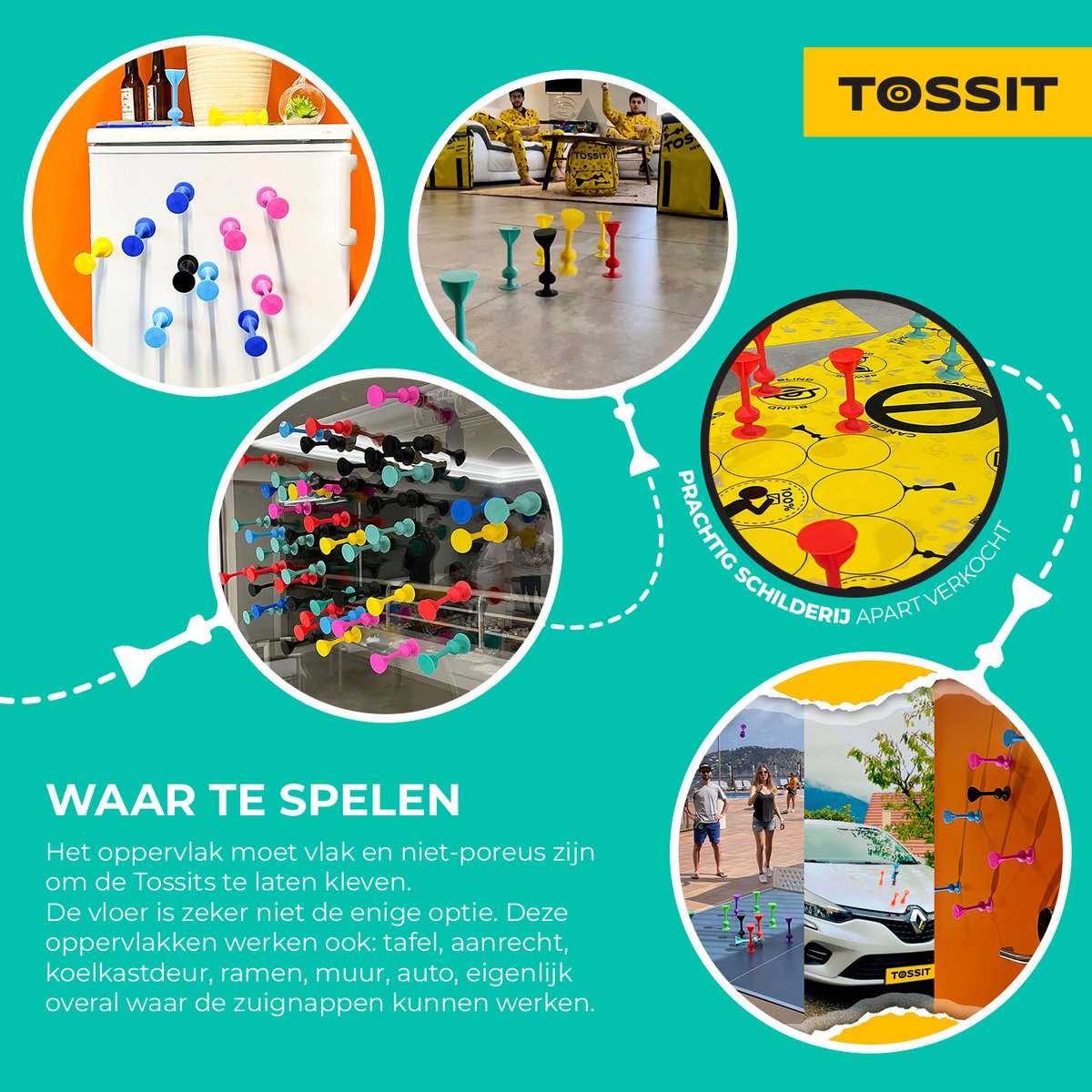 999 Games - Tossit - Party Pack - Darts - Petanque - HET LEVEN IS LEUK, JUST TOSS IT! - Geavanceerde siliconen dart