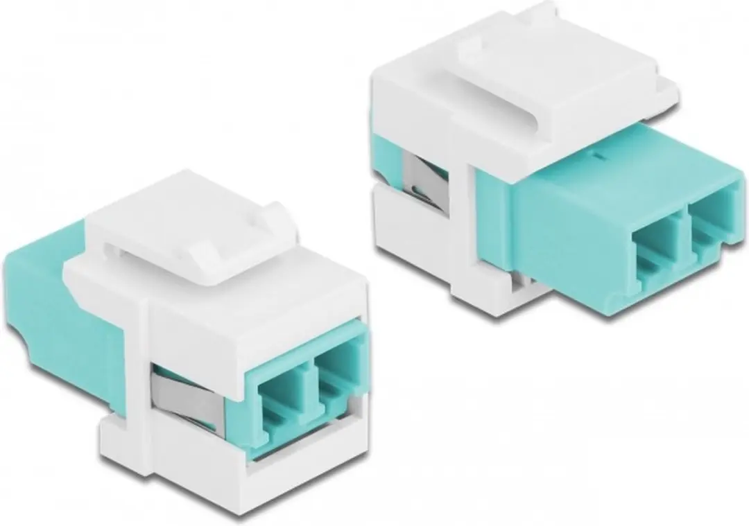 Delock 86817 Keystone Module LC Duplex - Aqua/Wit