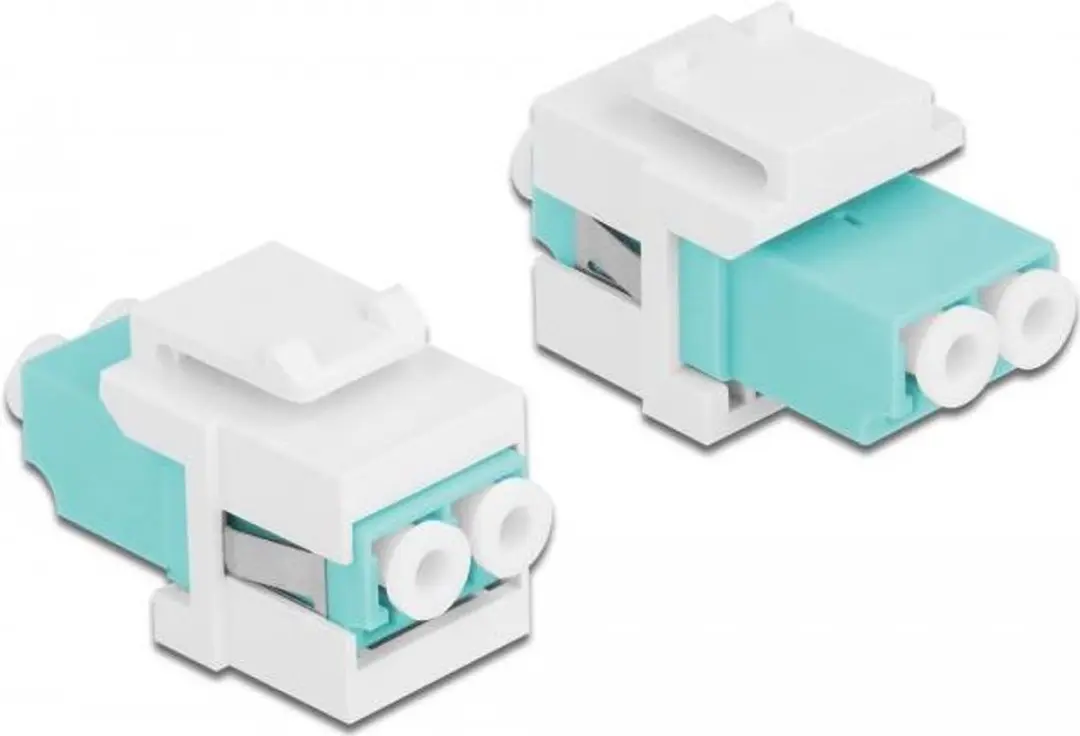 Delock 86817 Keystone Module LC Duplex - Aqua/Wit
