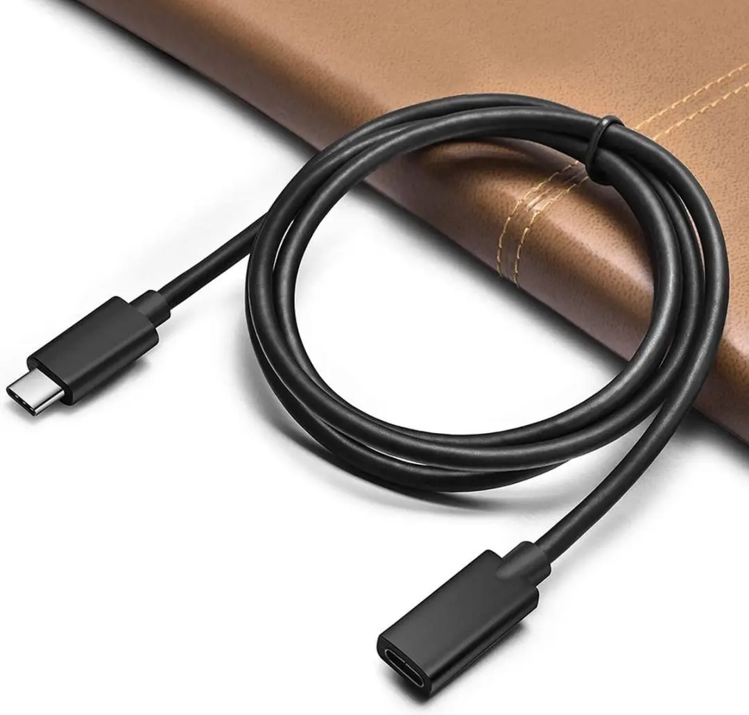 NÖRDIC USBC-130 USB-C Verlengkabel 20cm - Zwart