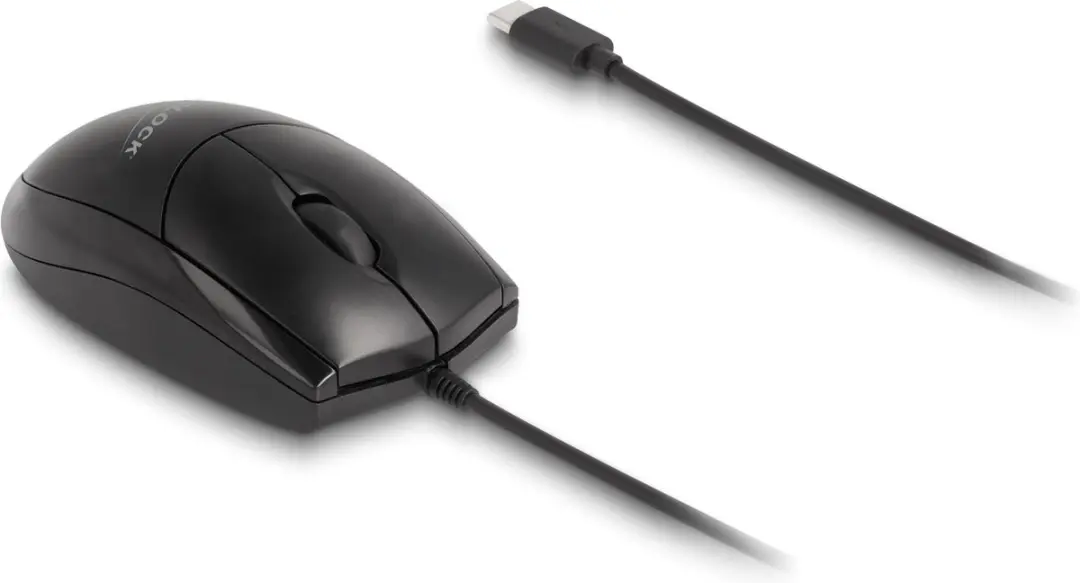 Delock Optical USB Type-C Silent Muis - Zwart