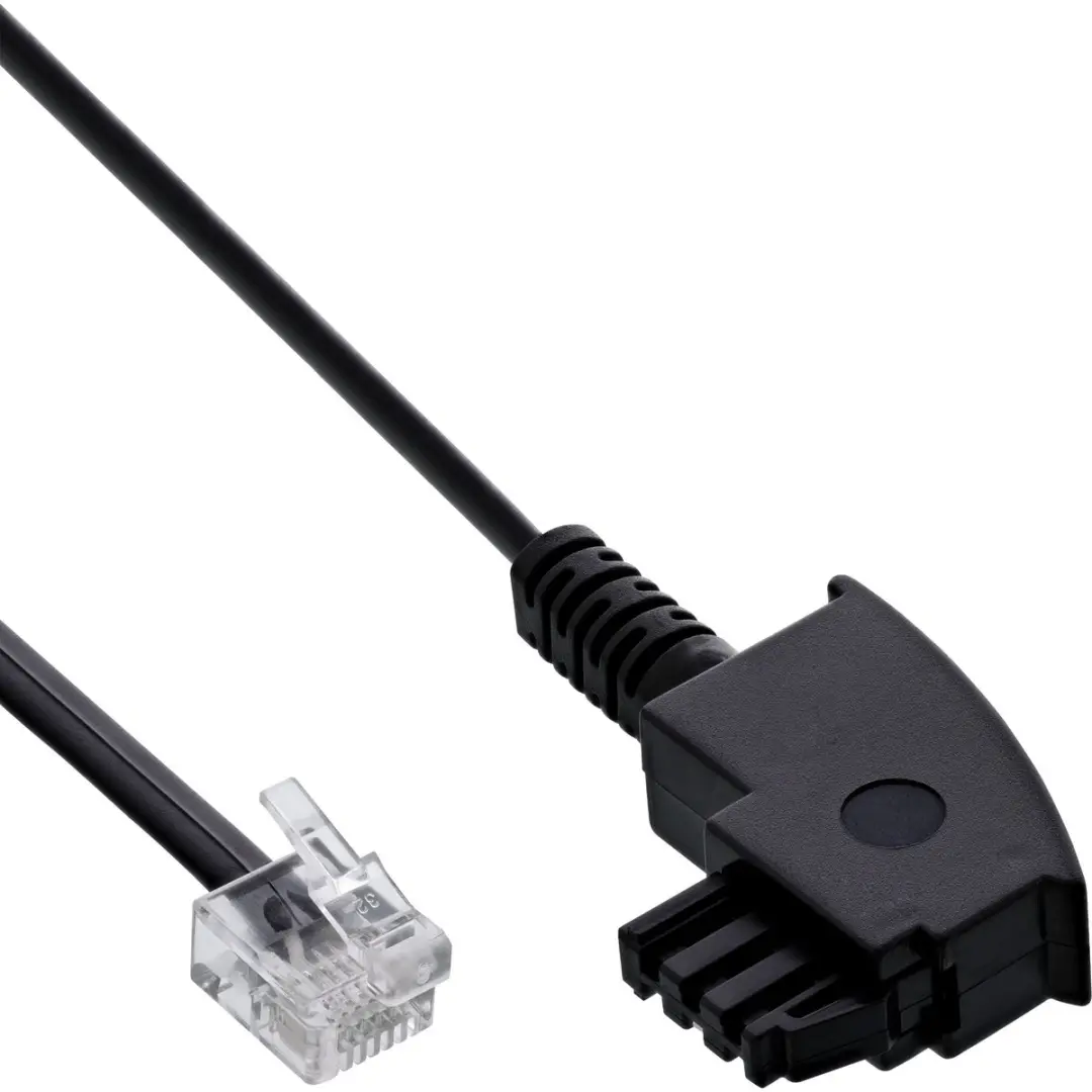 InLine TAE-F naar Western 6/2 DEC ST Kabel 25m