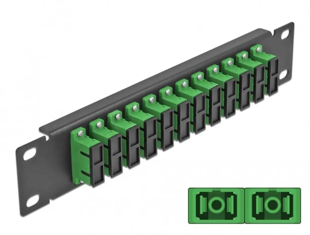 Delock 10" Fiber Optic Patch Panel 12 Port SC Duplex