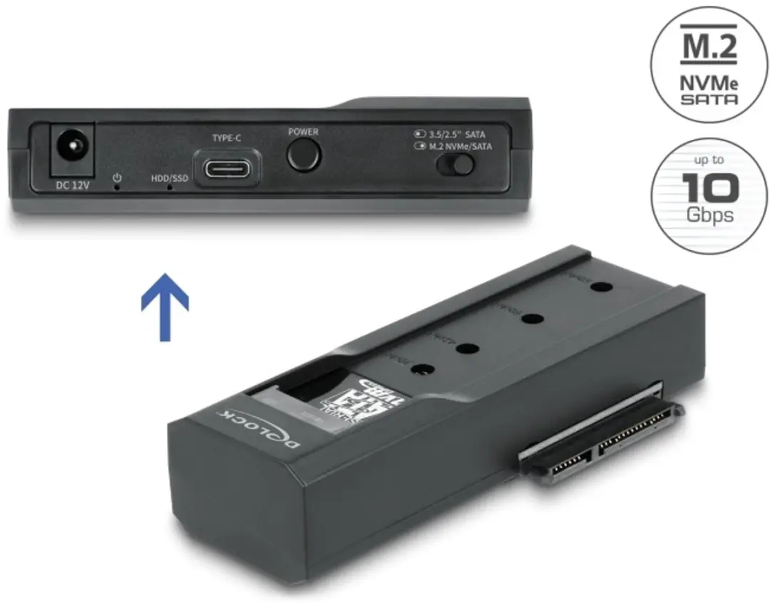 Delock USB Type-C Converter M.2/SATA SSD