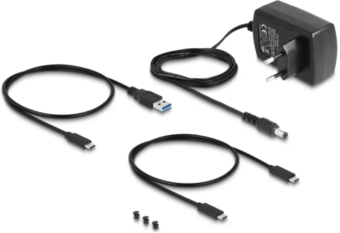 Delock USB Type-C Converter M.2/SATA SSD - Zwart