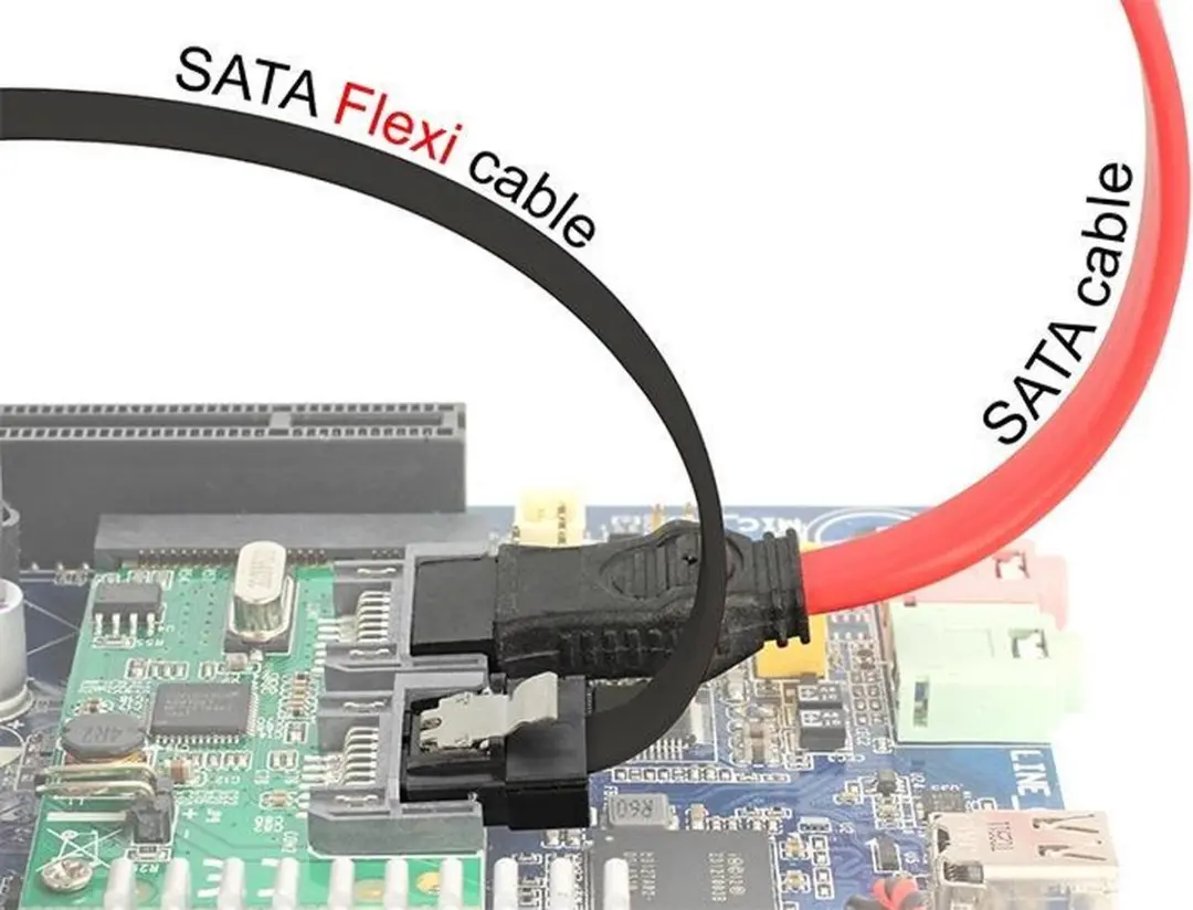 Delock SATA III Kabel 7-pin 1m - Zwart