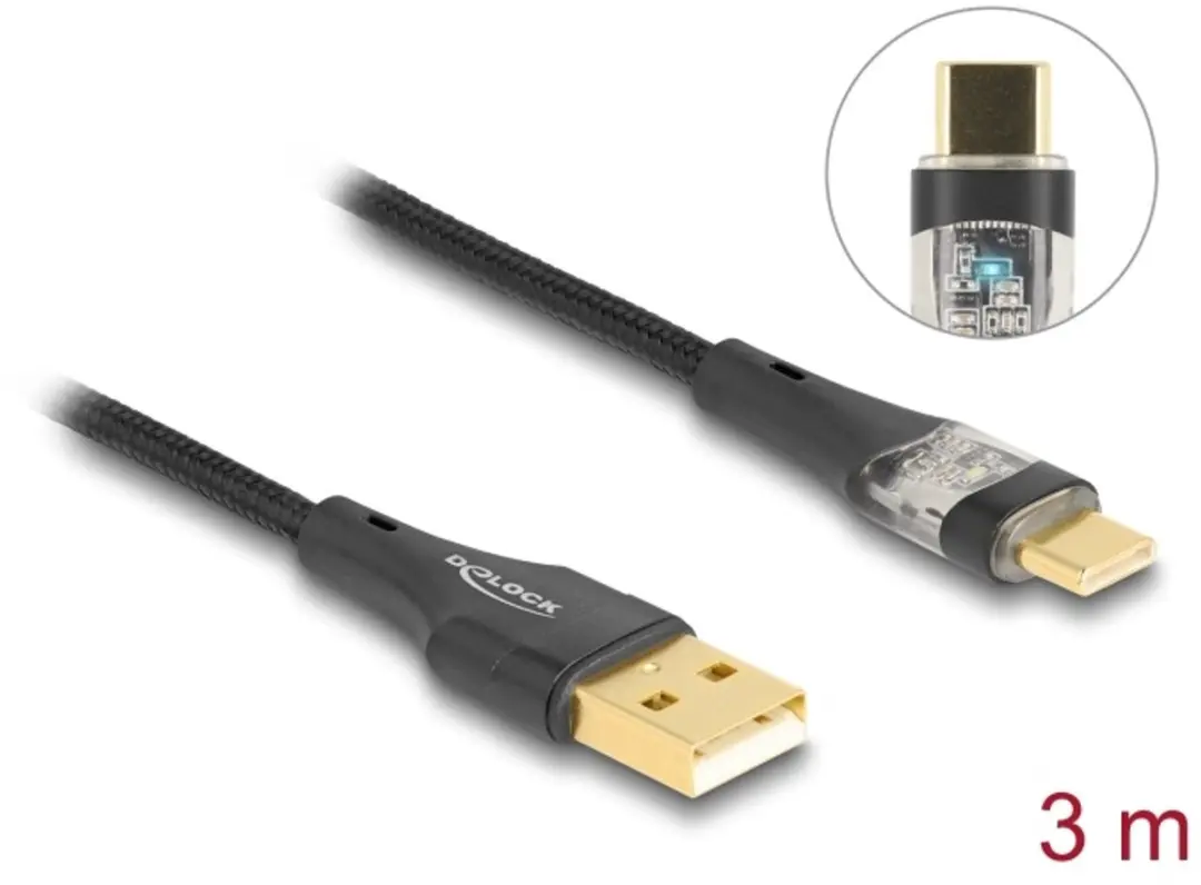 Delock USB 2.0 A naar C Kabel 60W