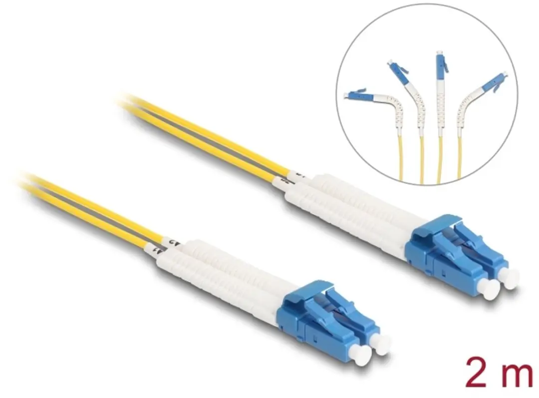 Delock LC Duplex naar LC Duplex OS2 Singlemode Kabel 2m