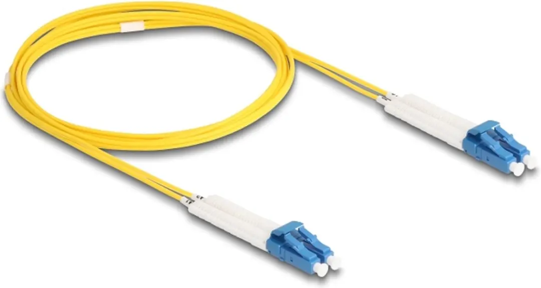 Delock LC Duplex naar LC Duplex OS2 Singlemode Kabel 2m - Geel