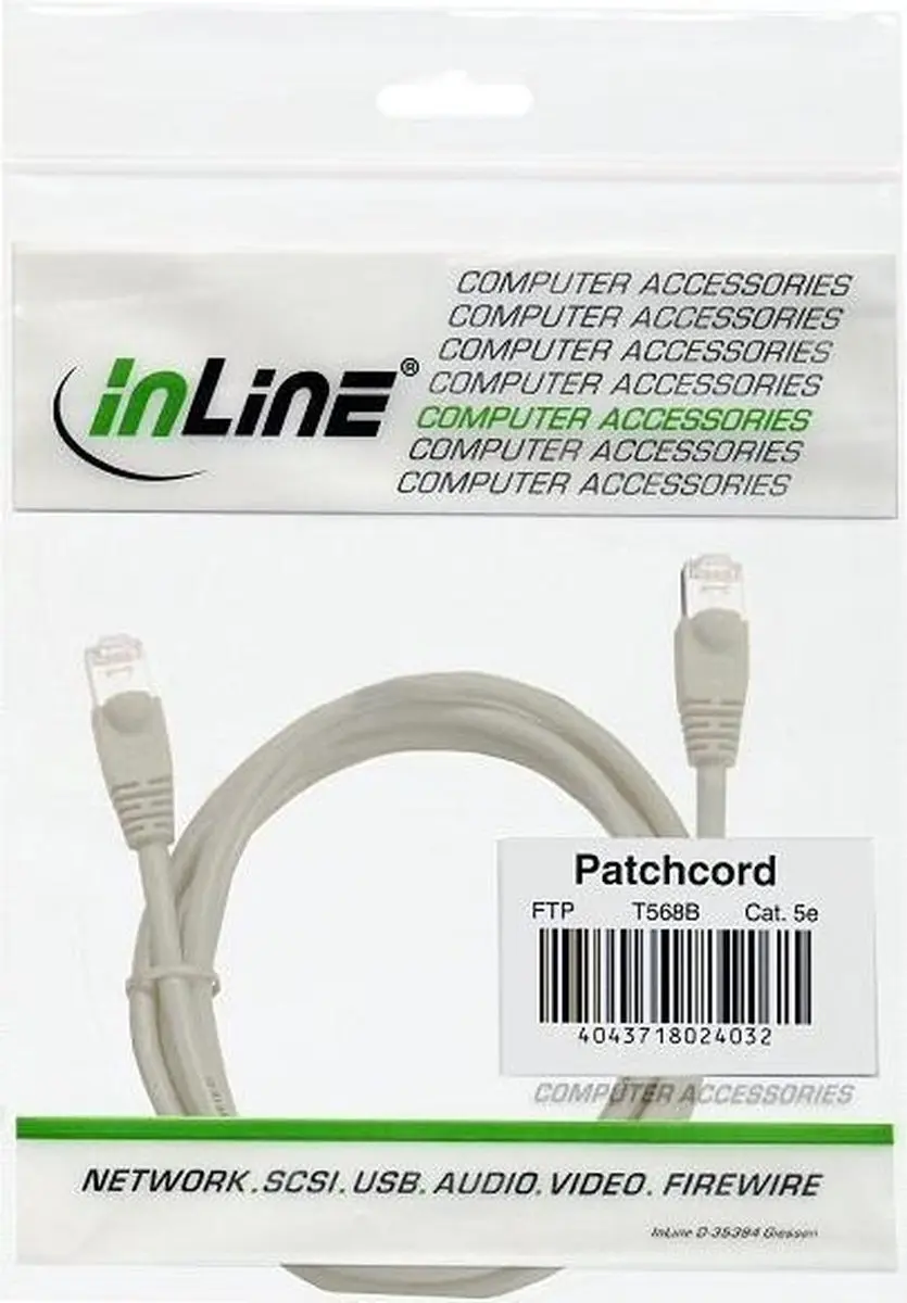 InLine Patchkabel F/UTP Cat.5e 2m - Grijs