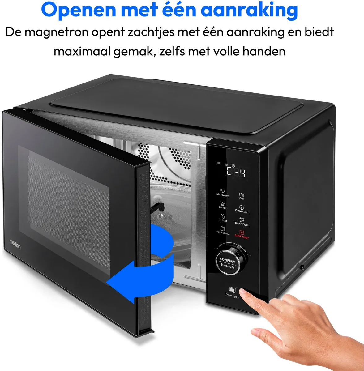 Medion MD12031 Magnetron met grill en convectie - 23L - 900W - Zwart