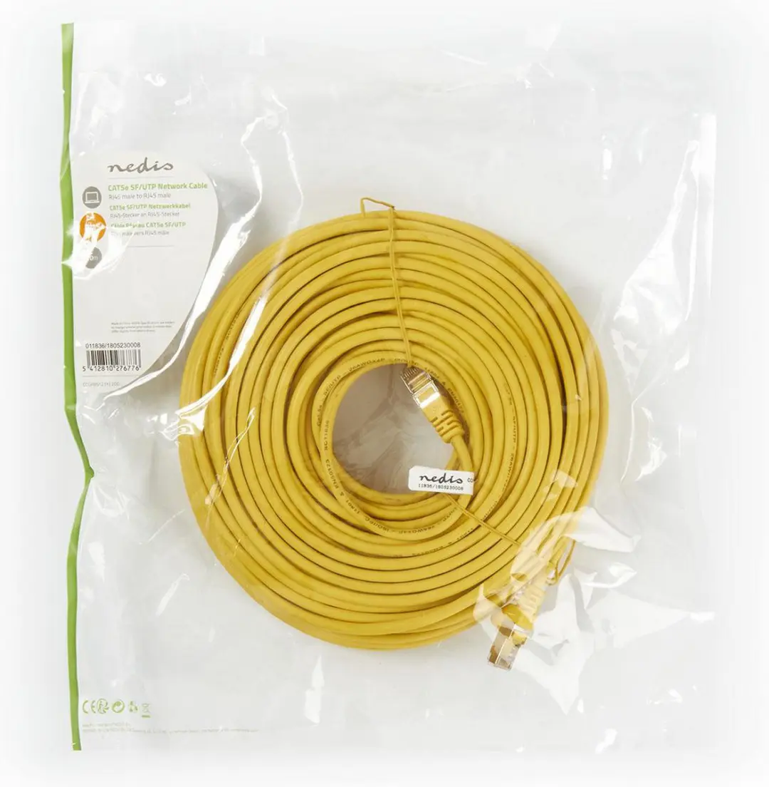 Nedis CAT5e Netwerkkabel CCGP85121YE200 - 20m - Geel