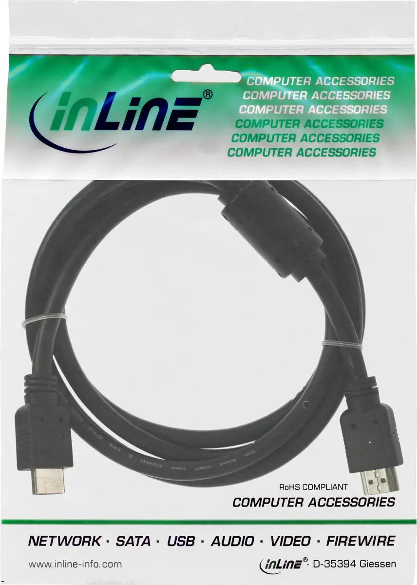 InLine HDMI High Speed Kabel 1m - M/M - Zwart
