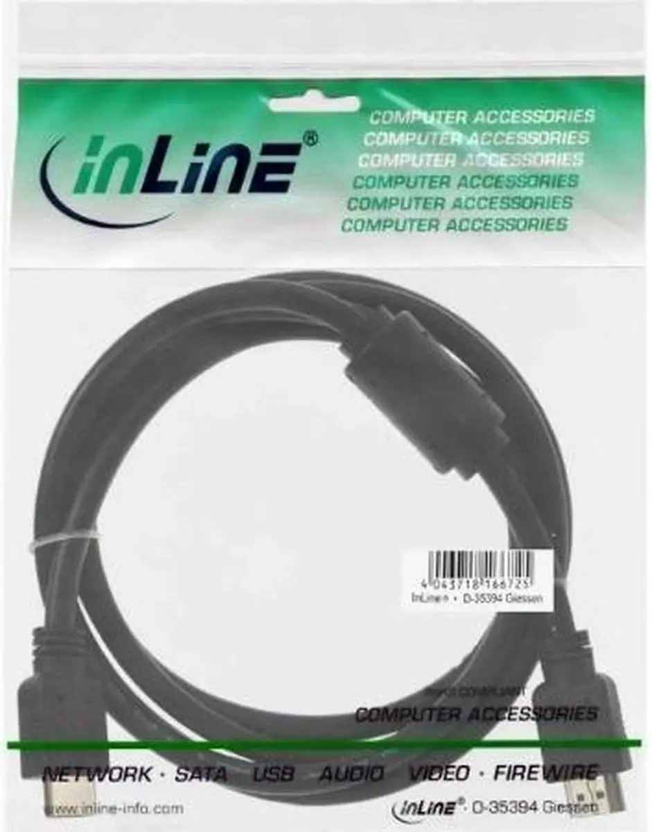 InLine HDMI High Speed Kabel 1m - M/M - Zwart