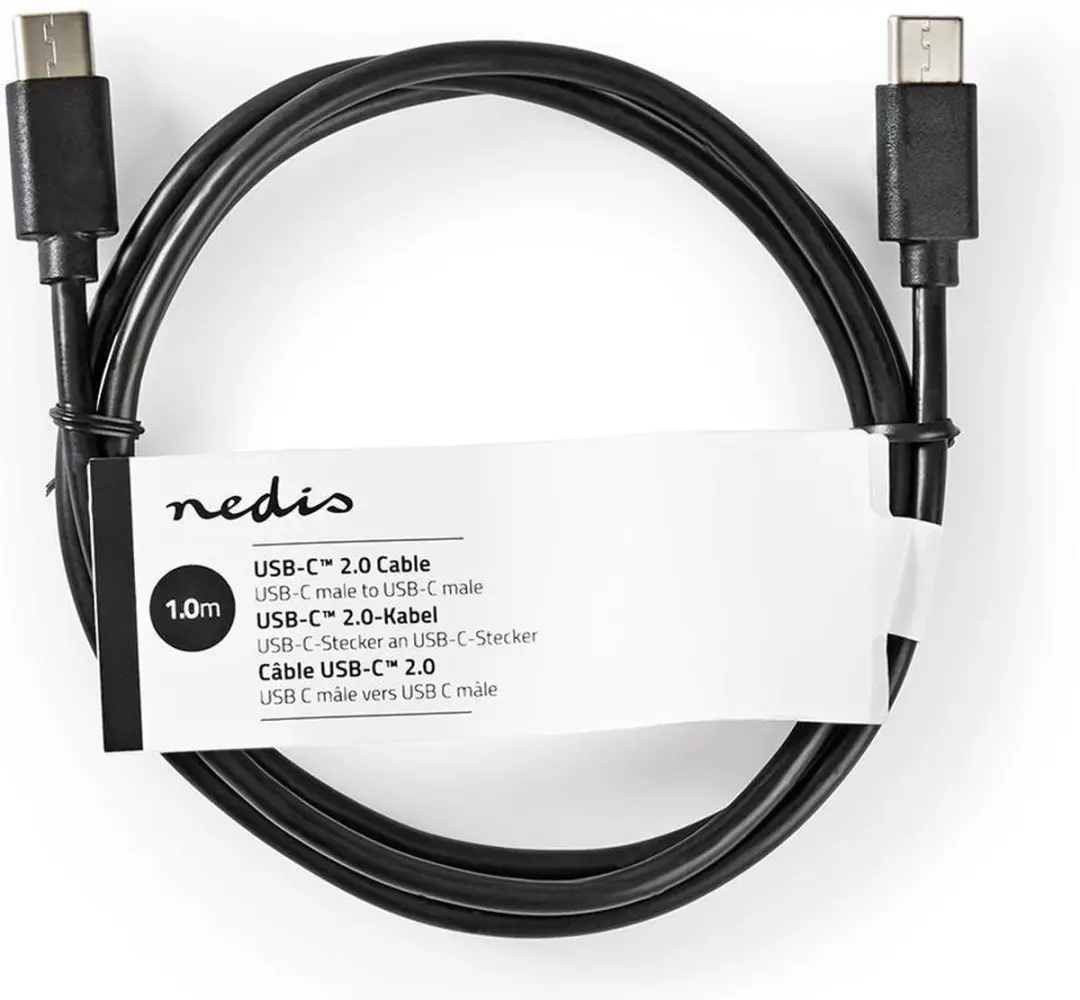 Nedis USB-C Kabel 7.5W 480Mbps 1m - Zwart