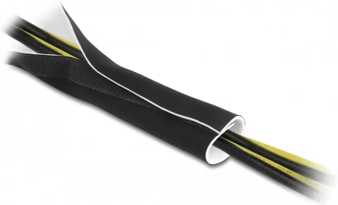 Delock Kabelhoes Neopreen 1,5m x 135mm - Zwart/Wit