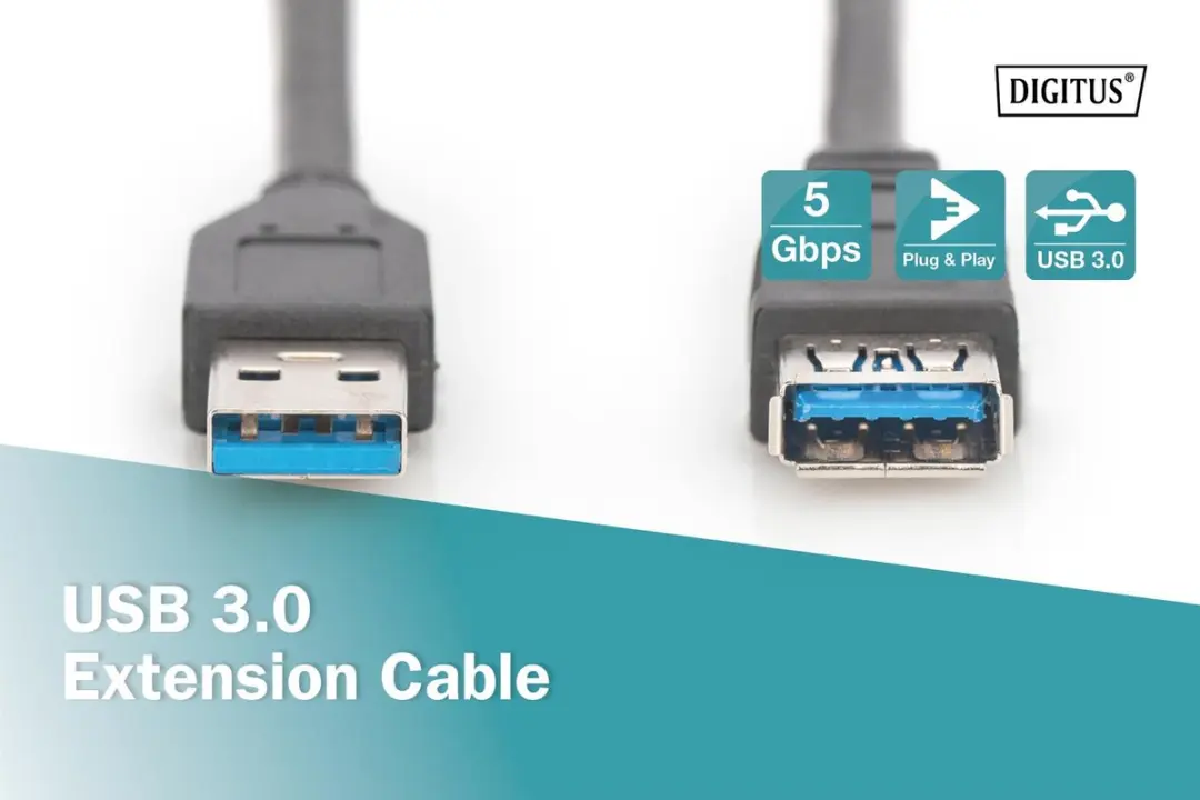 Digitus USB 3.1 Gen.1 Verlengkabel A/A - 5Gbps - 3m - Zwart