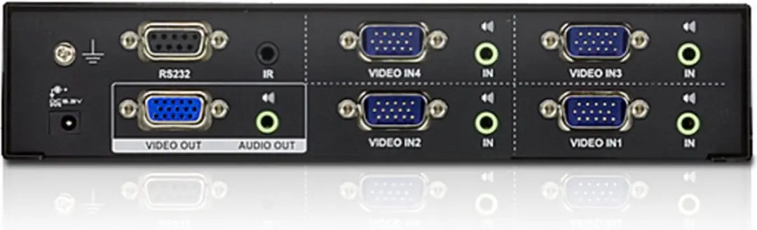 ATEN VS0401 VGA Switch 4-poorts - Audio/RS232 - Wit